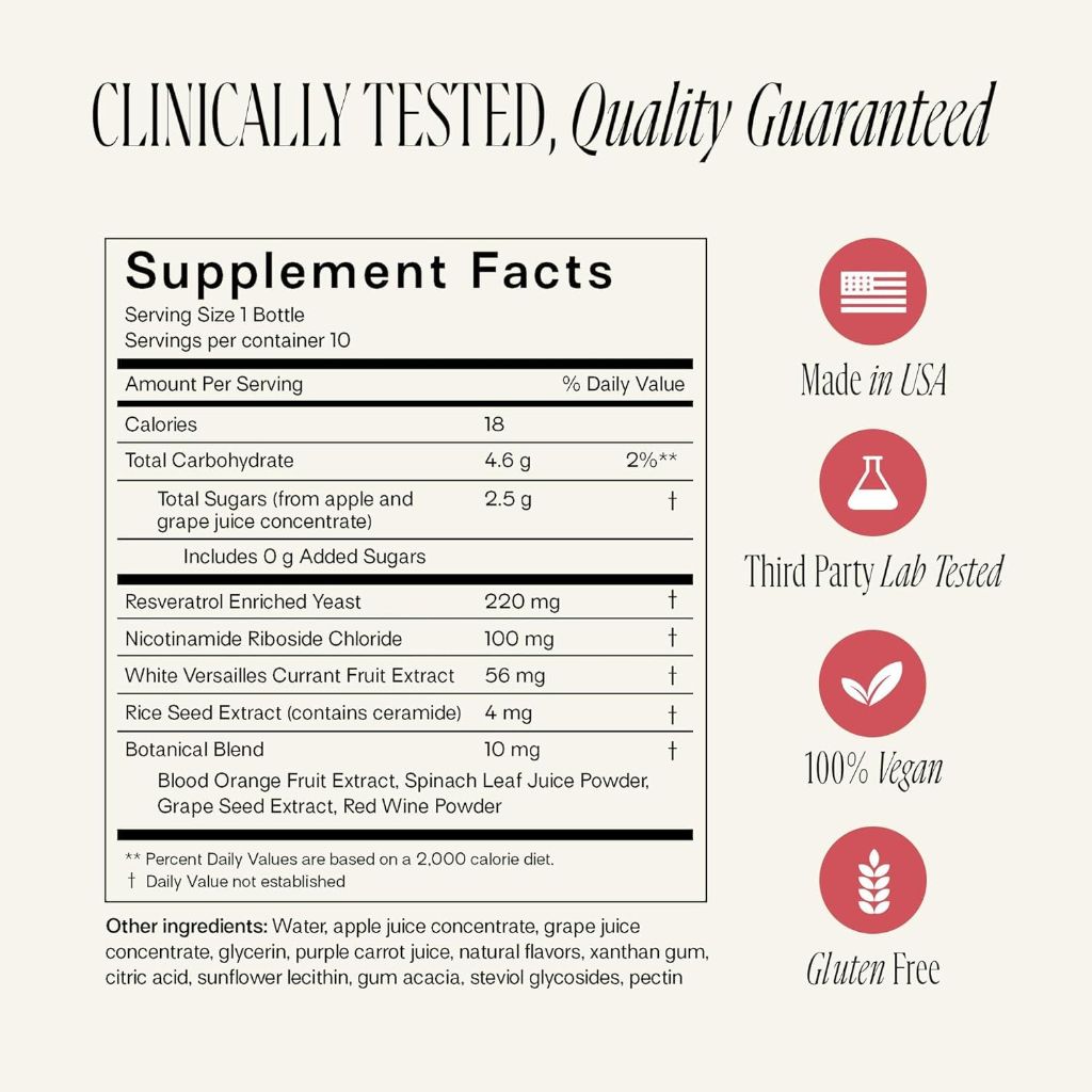 Happy Aging Liquid NAD+ Supplement for Women  | 10 Shots, 30-Day Supply