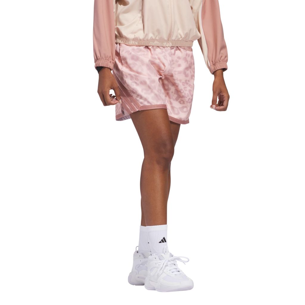 Adidas Women's CrazyLite Basketball Shorts Cheetah All Over Printed - Warm Clay XX-Small