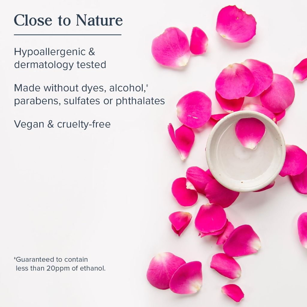 Heritage Store Rosewater Facial Toner with Hyaluronic Acid, Vegan, 8oz