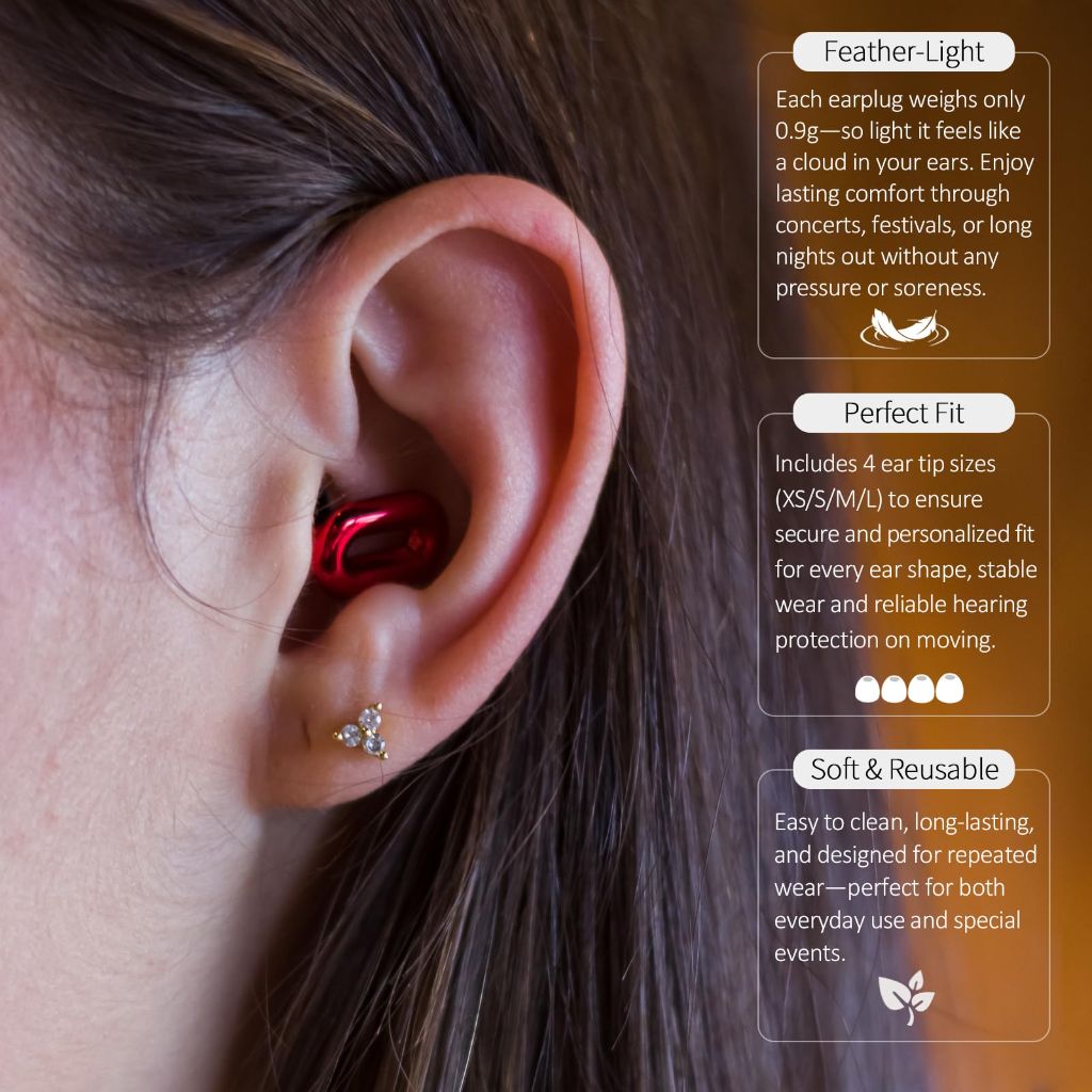 Moment Earplugs for Music Festival, Certified Hearing Protection - 13 dB NRR (Teal, Pack of 1)
