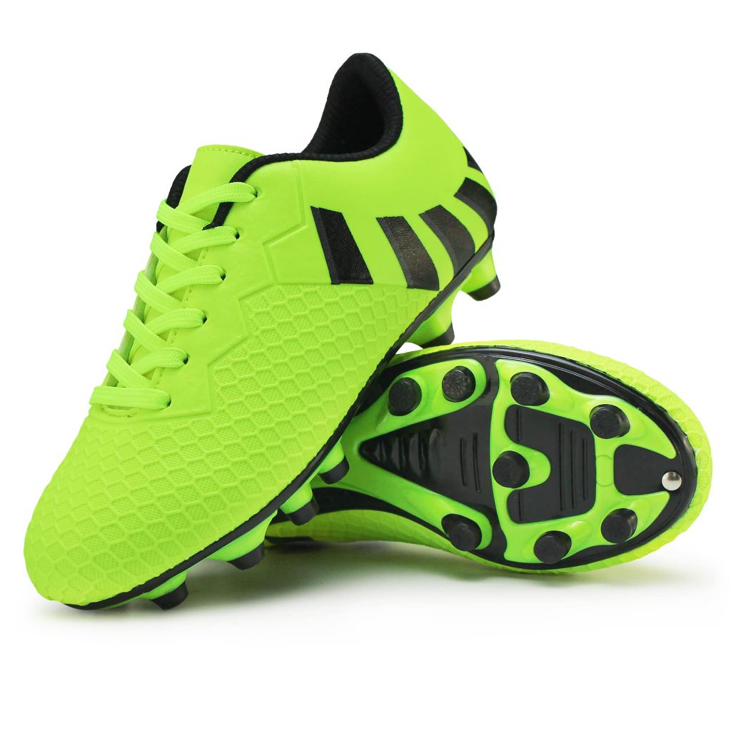 Hawkwell Little Kid Athletic Firm Ground Soccer Shoes, Green - size 3.5M