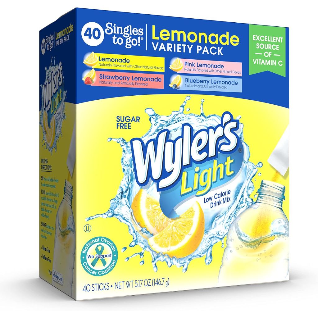 Wyler's Light Lemonade Variety Pack, 40 ct Singles Variety Pack