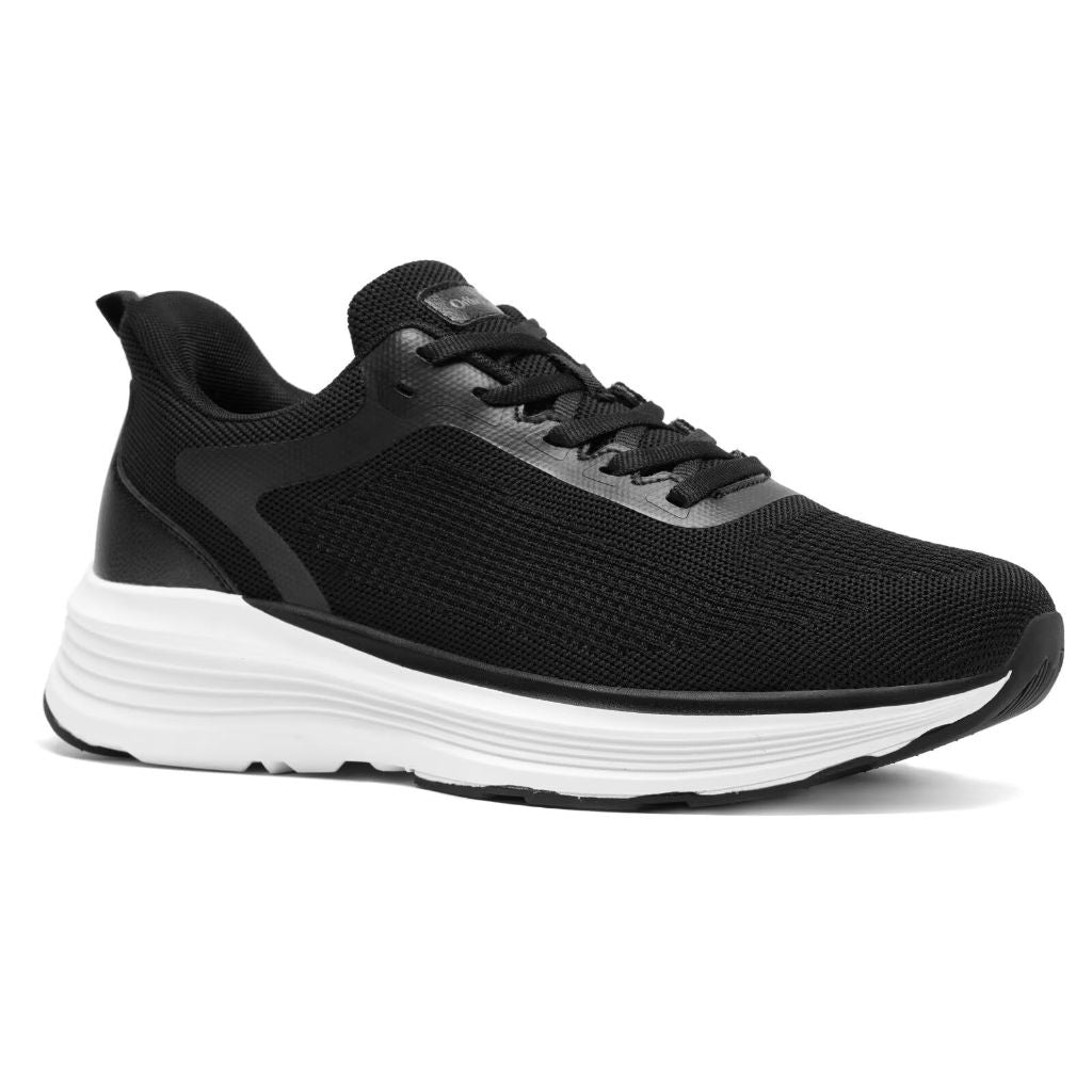 Men's Orthopedic Fashion Sneakers, Black - size 11.5 (45.5)