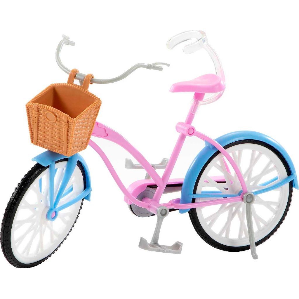 Barbie Doll and Bike Playset with Doll (11.5 in, Blonde), Bicycle with Rolling Wheels & Water Bottle Accessory