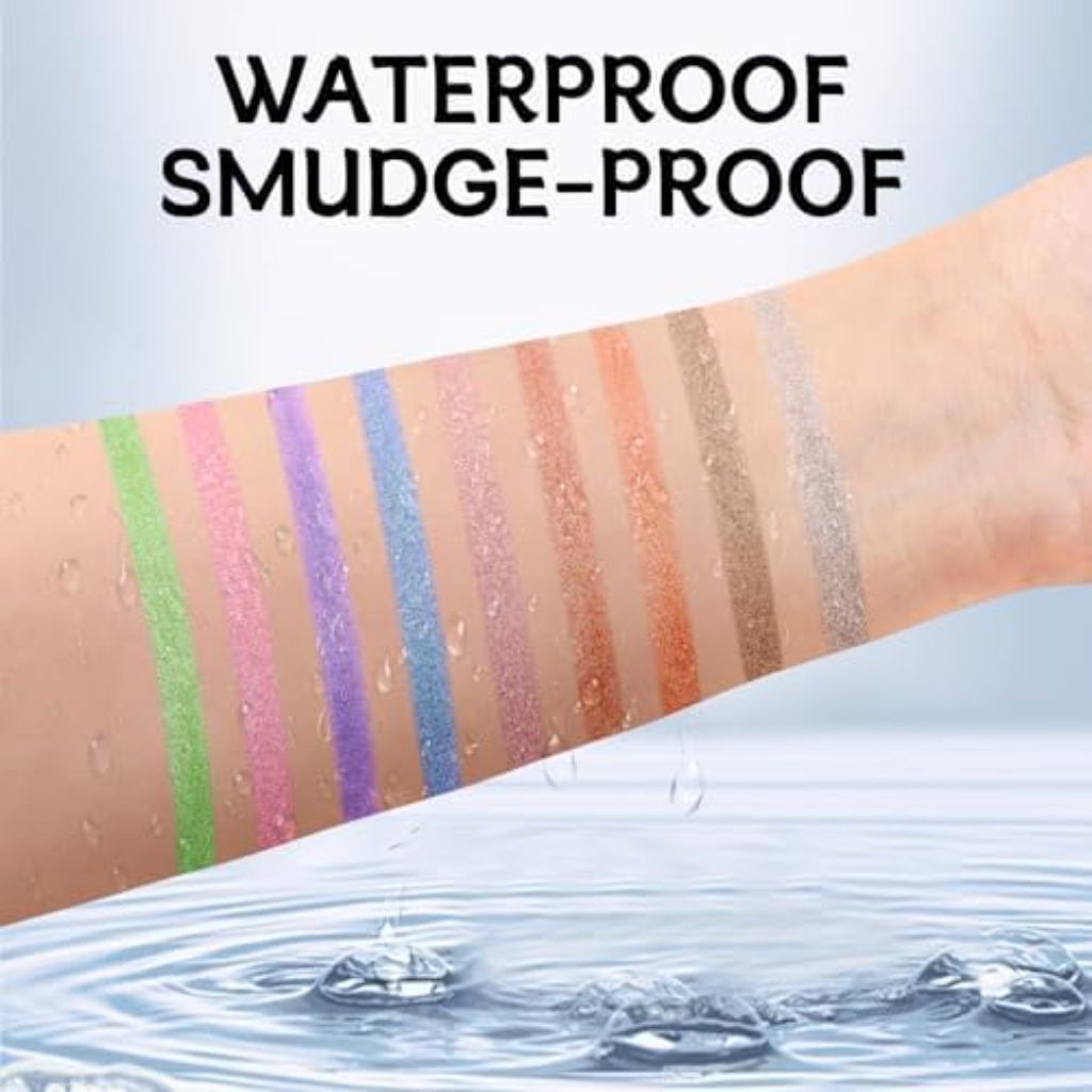 Apooliy Single Glitter Eyeshadow Powder,Highly Pigmented Cream Shimmer Eye shadow,Waterproof Long Wear Purple Pressde Eyeshadow