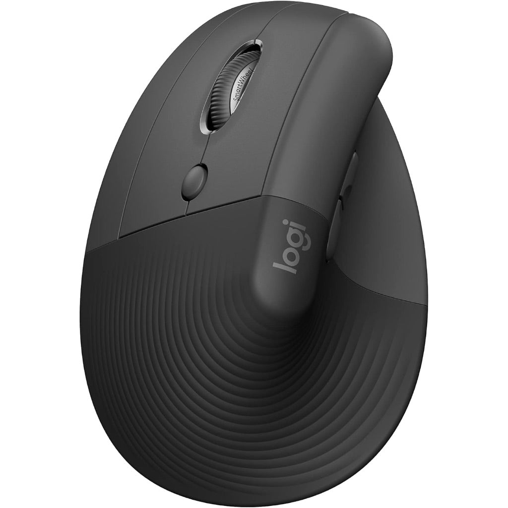 Logitech Lift Vertical Ergonomic Wireless Mouse, Left Hand - Graphite