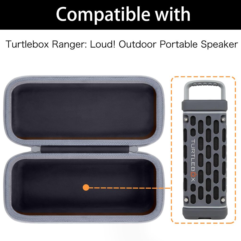Co2CREA Hard Travel Case for Outdoor Portable Bluetooth Speaker – (Black)