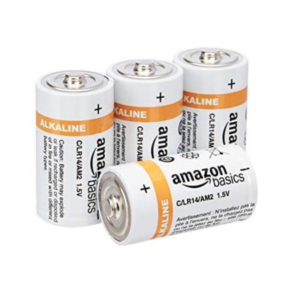 Amazon Basics 1.5 Volt Alkaline Batteries, C Cell - Pack of 4