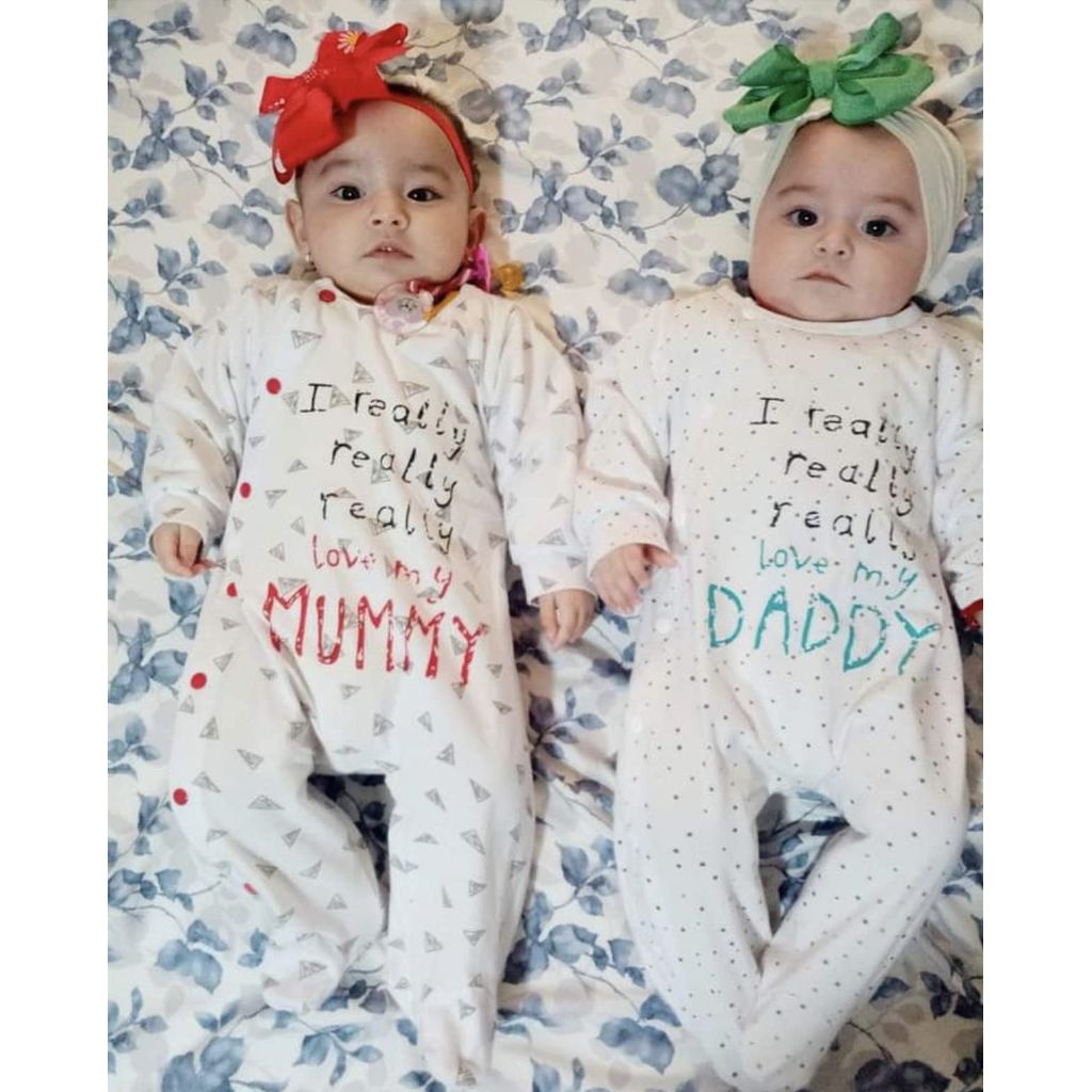 Baby Boys Girls 2-Pack Romper (0-3 Months)
