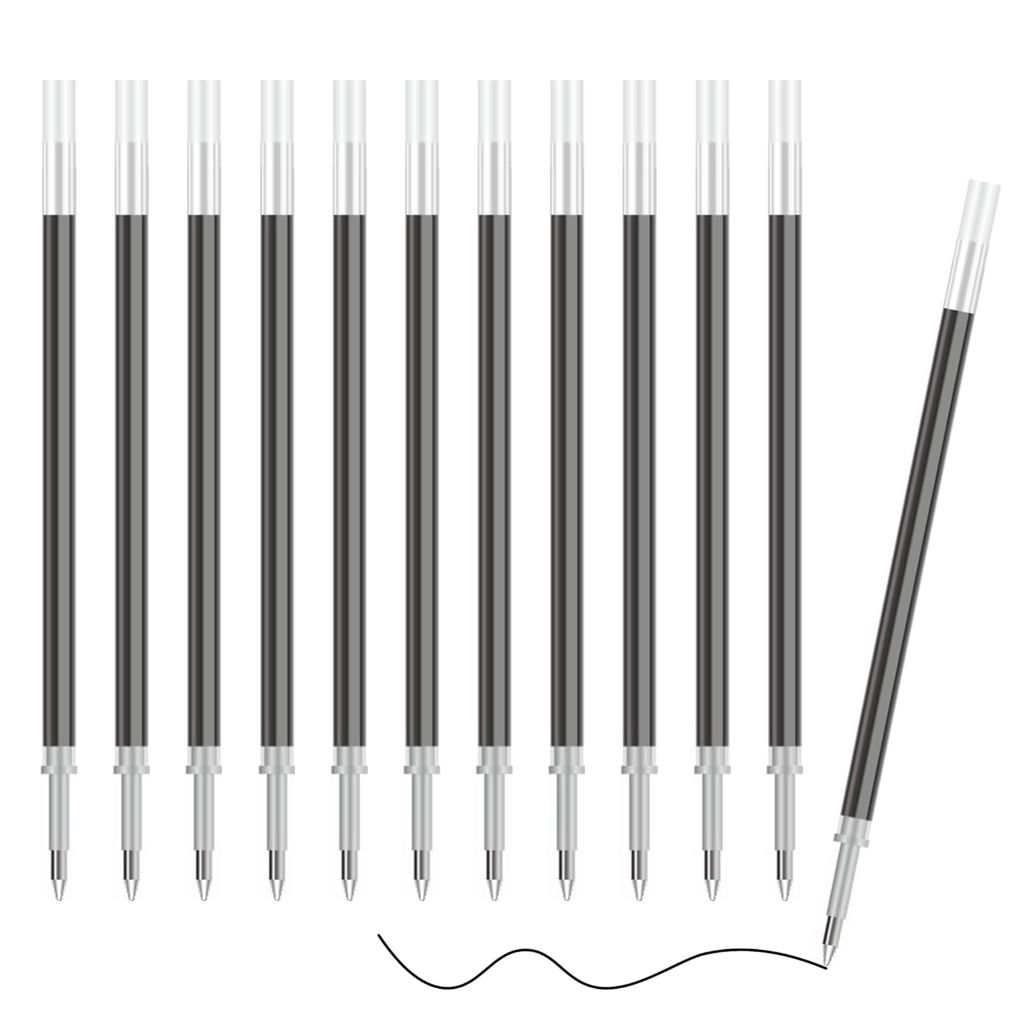 SUIN 0.7mm Gel Ink Pen Refills, Black, 12pcs for SUIN Gel Ink PENS