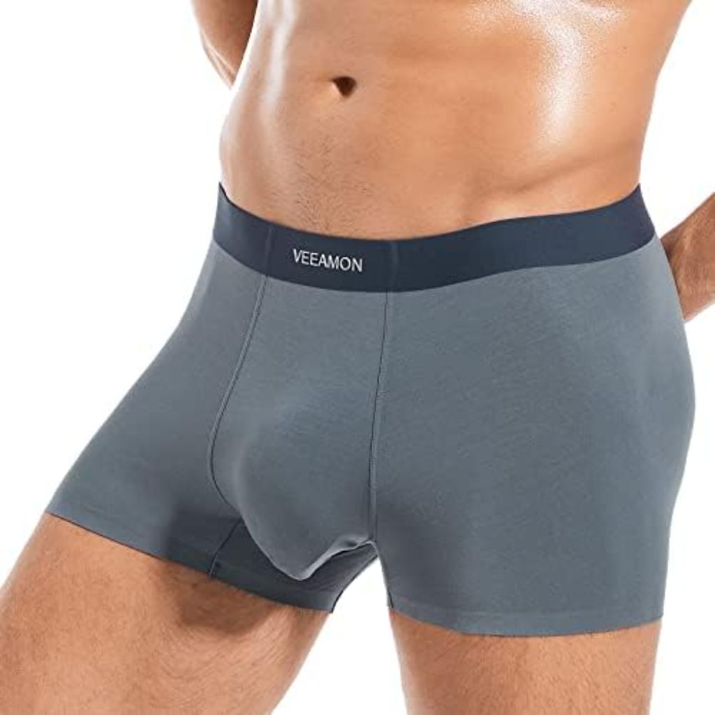 Men's Modal Boxer Briefs Seamless Underwear Microfiber Comfortable Soft 4-Pack With Gift Box XL