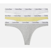Calvin Klein Women's Carousel Thong Panties - Lime/White/Gray, XL (3 Pair)