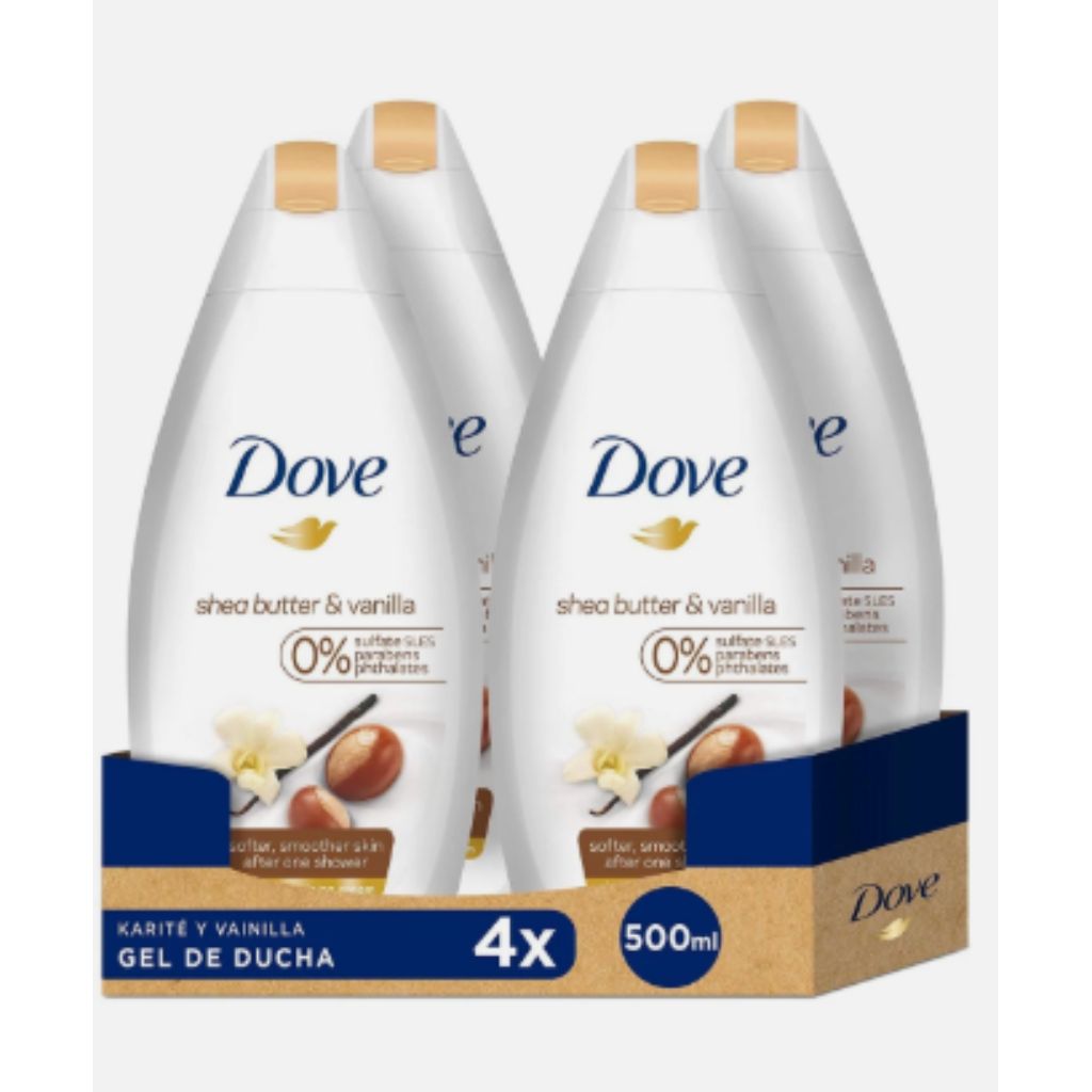 Dove Purely Pampering Body Wash - Shea Butter with Vanilla, 16.9 fl. oz. (4 Pack)