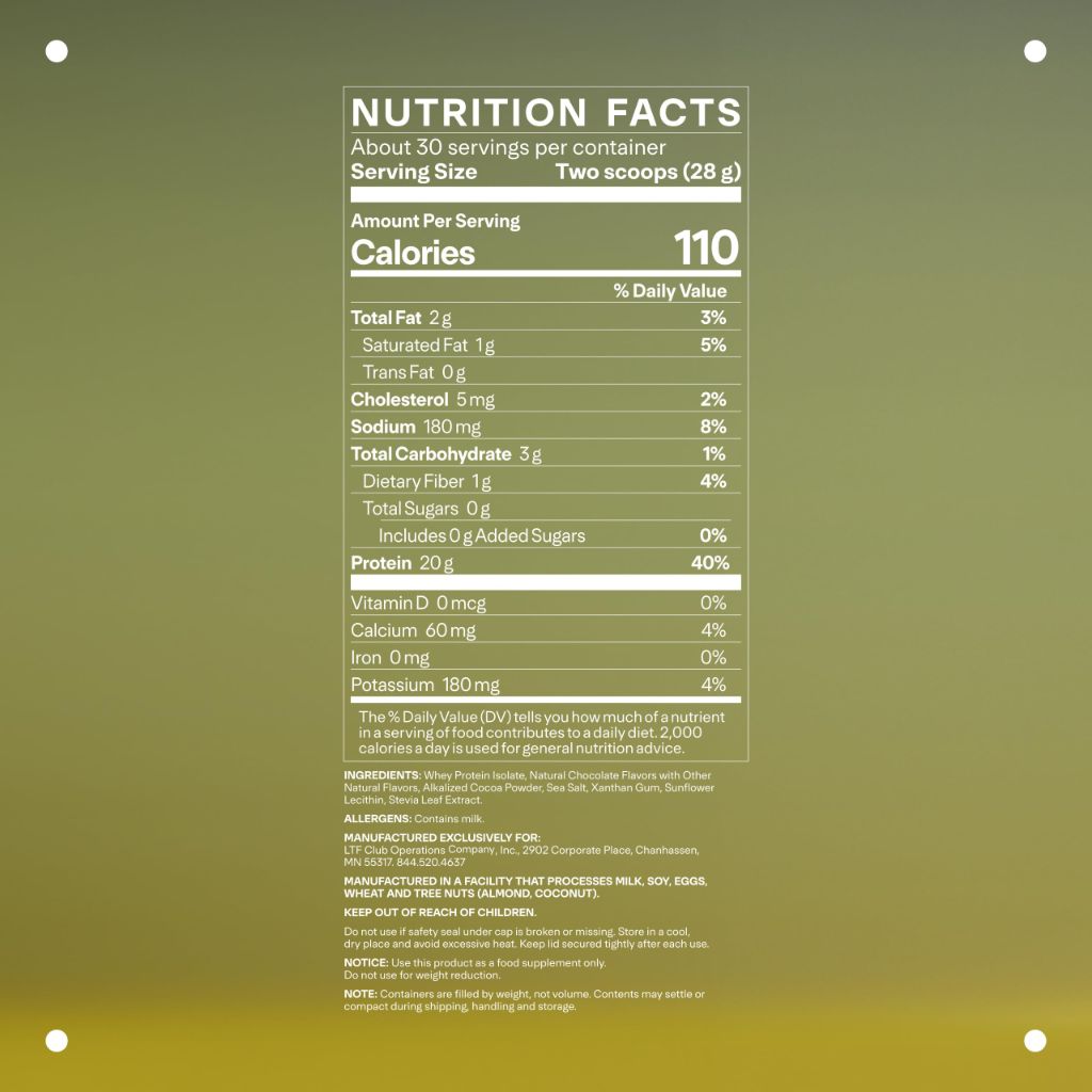 LTH Flex Whey Protein Isolate  - for Post-Workout Recovery  - Chocolate, 30 Servings