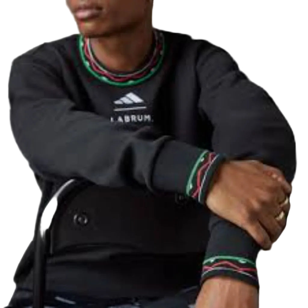 Adidas Men's Arsenal Seasonal Doubleknit Crew Sweatshirt, Black, XX-Large