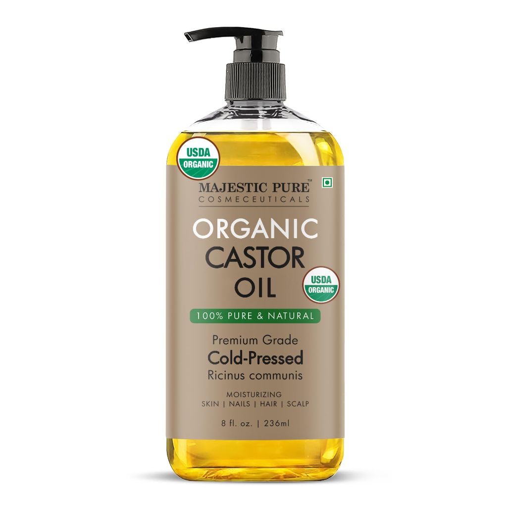 Majestic Pure Oil - USDA Organic Castor Oil 8 Fl Oz