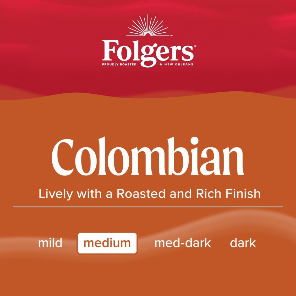 Folgers Colombian Decaf Medium Roast Keurig K-Cup Coffee Pods, 10ct.