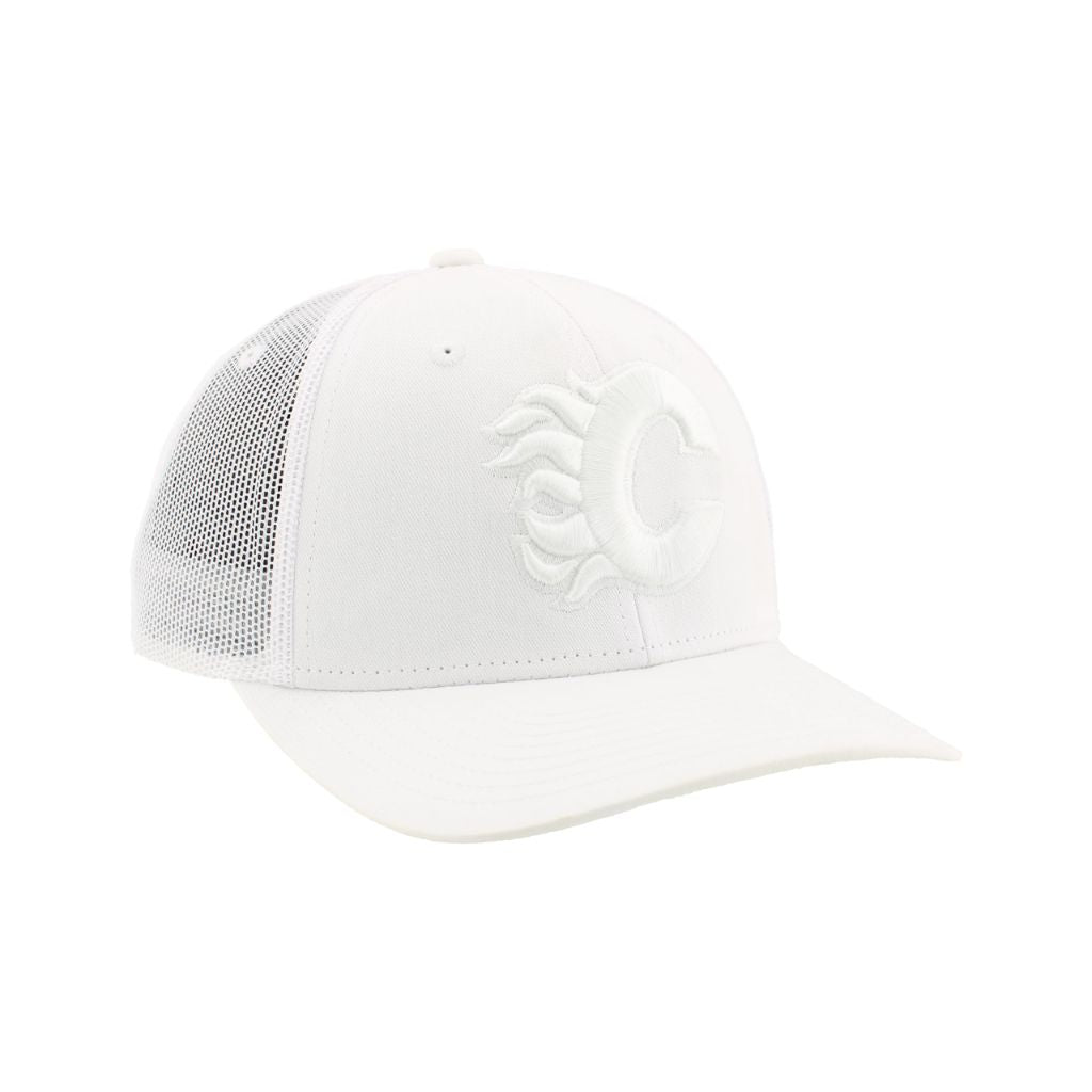 Calgary Flames NHL Officially Licensed Adjustable Snapback Hat Dakota Echo White