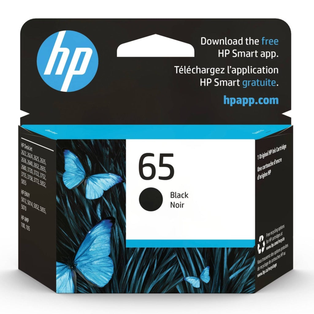 HP 65 Standard Yield Ink Cartridge - Black (N9K02AN#14)