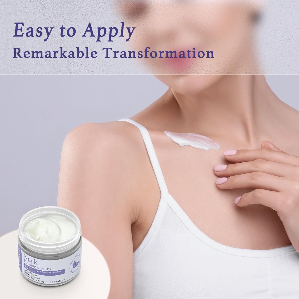 AHHUE Neck Firming Cream - Anti-Aging Tightening and Lifting for Sagging Skin with Hydrating Formula,  1.7 oz-V1