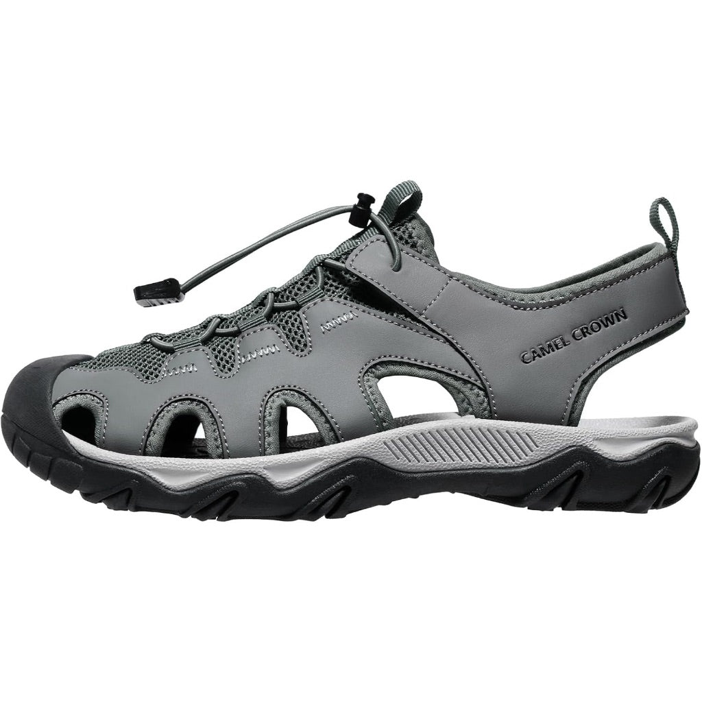 Camel Crown Men's Anti-Slip Hiking Sandals - Gray, Size 10