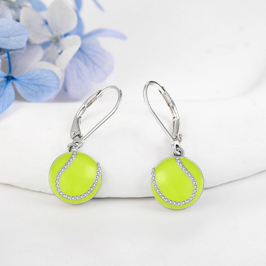 YFN Sterling Silver Football Dangle Drop Earrings - Football Lovers Gifts, Jewelry for Women