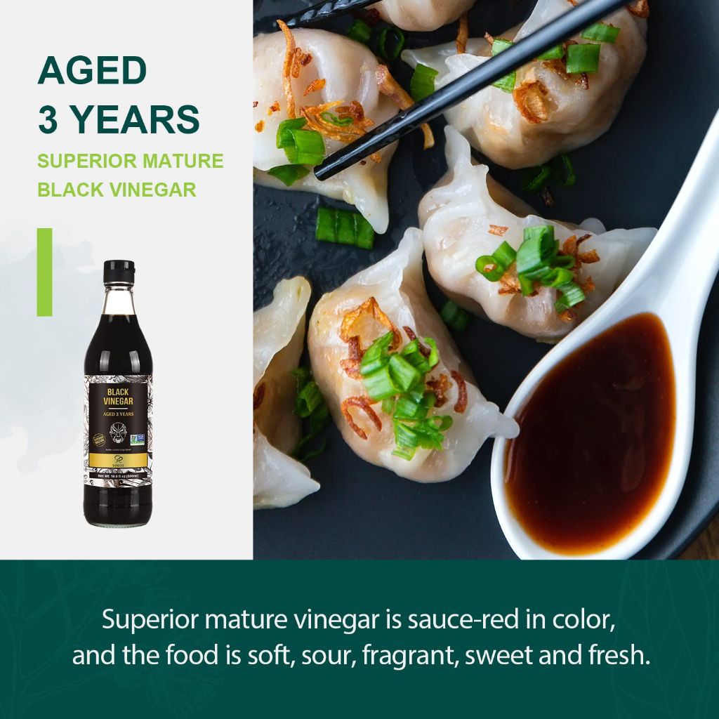 Soeos Chinkiang Vinegar 16.9 fl oz (500ml), 3 Years Aged