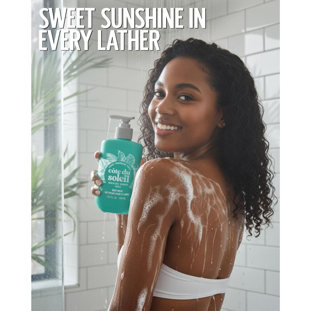 PB ParfumsBelcam Côte du Soleil Body Wash for Women – Sweet Beachy Scent with Coconut, Marshmallow & Vanilla – 13.5 fl. oz