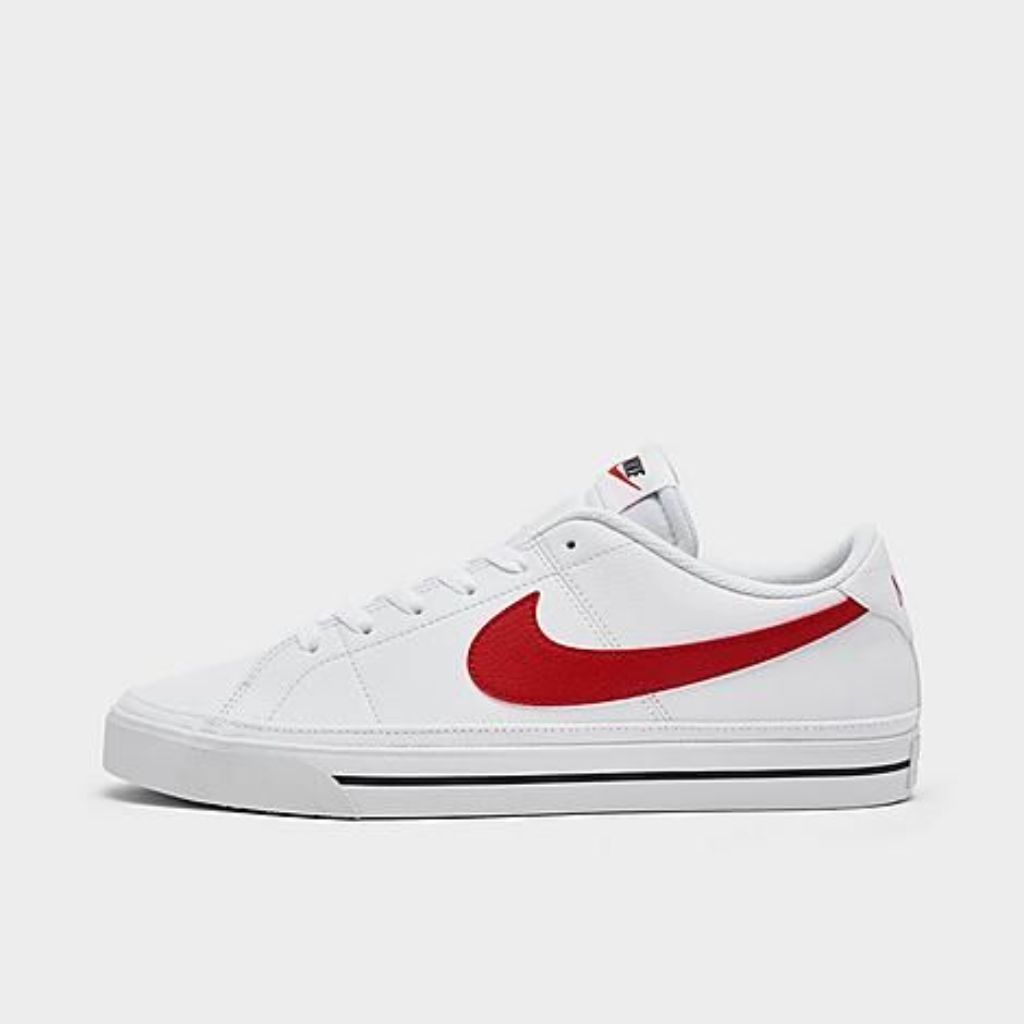 Nike Men's Court Legacy Next Nature Sneakers - White/University Red, Size 10.5
