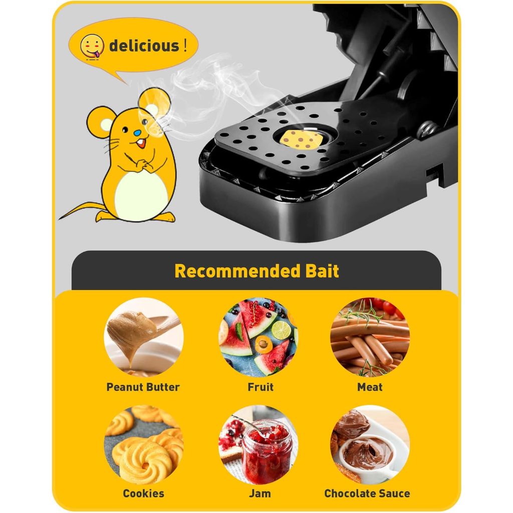 VEFEFI Mouse Traps 12-Pack - for House Indoor Outdoor, Small Mice Traps for House Indoor, Reusable Mousetrap Quick Effective Mouse Catcher for Home