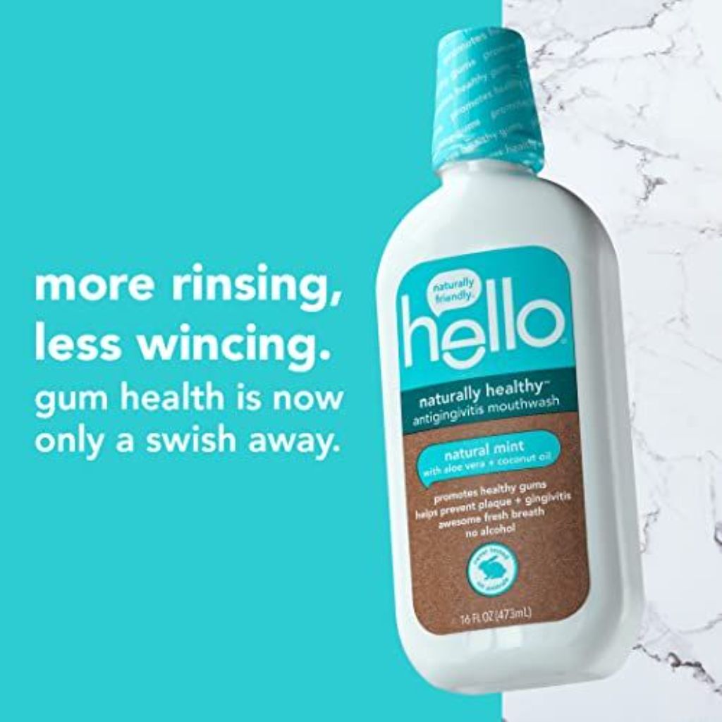 Hello Peace Out, Plaque Antigingivitis/Antiplaque Mouthwash - Natural Mint, 16 fl. oz. (3 Pack)