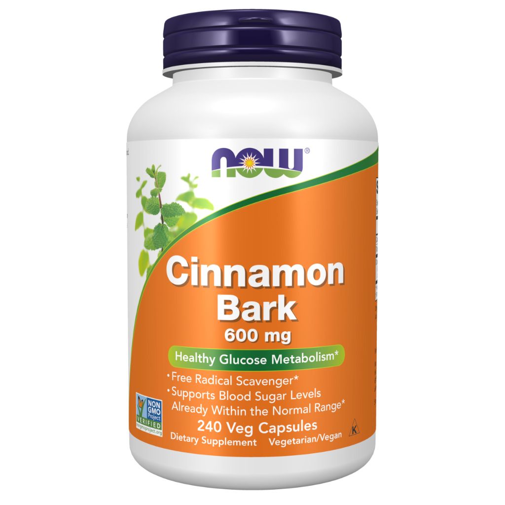 NOW Foods Supplements, Cinnamon Bark 600 240 Veg Capsules
