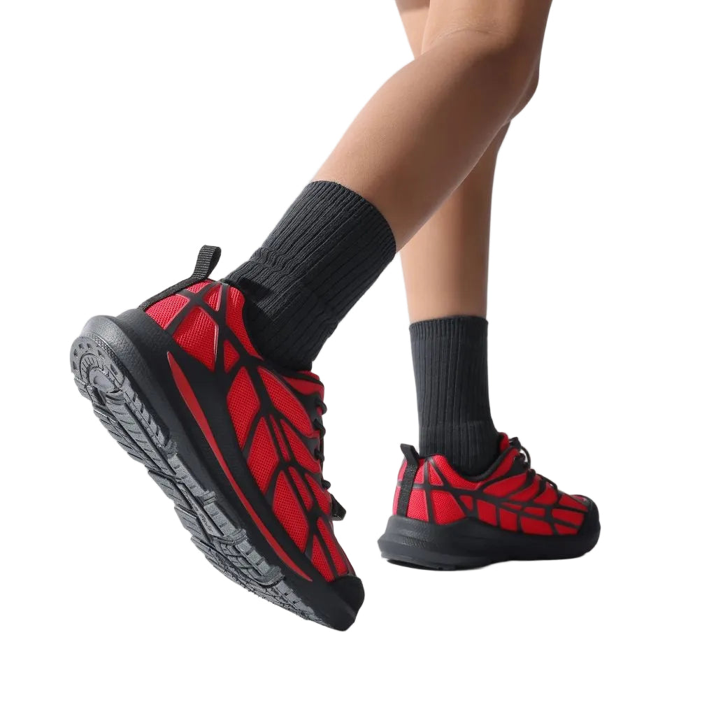 SZ 6, DREAM PAIRS Boys Girls Running Shoes Kids Athletic Big Kid, Red/Black,KKUMRS2521