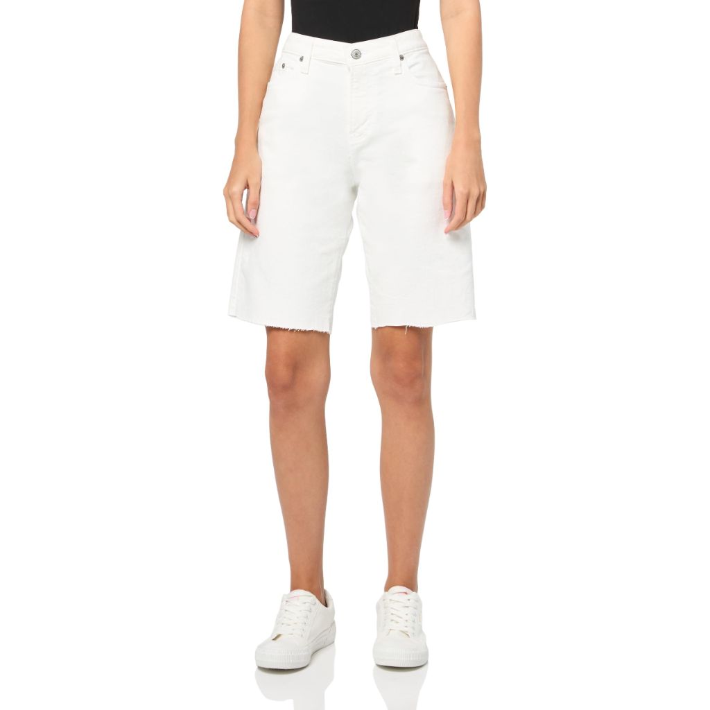 Lucky Brand Women's Loose Bermuda Shorts, White Lies Wash, 31W