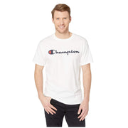 Champion men's Classic T-shirt, Classic Script T Shirt, White, X-Small US