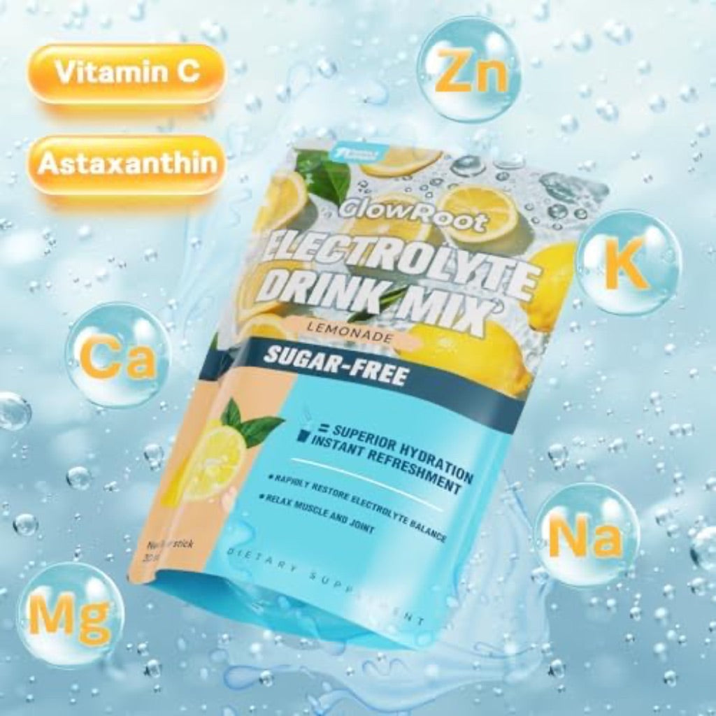 Daily Electrolyte Drink – Lemonade Flavor, 30 Stickpacks * 5g – Hydration Packets with 7 Electrolytes & Minerals - Non- GMO, Keto Friendly, & Sugar-Free Electrolyte Powder - 150g