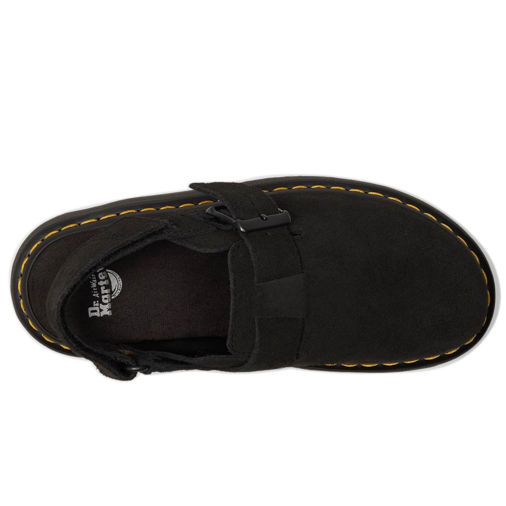 Dr. Martens Men's Jorge II Suede Slingback Mules, Black Eh Suede, 14 W/13 M US