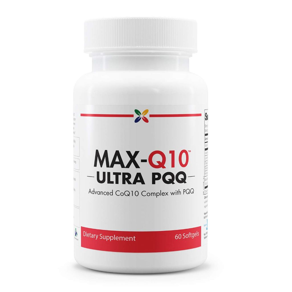 MAX-Q10 ULTRA CoQ10 with BioPQQ - Advanced CoQ10 Complex with PQQ - 60 Softgels