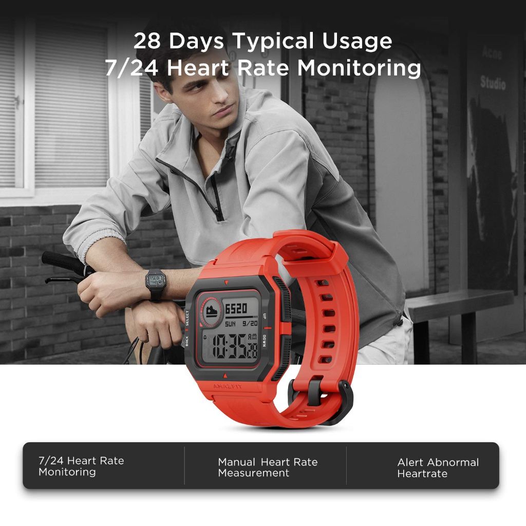 Amazfit Neo Smartwatch Rojo, Red
