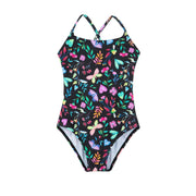 Gottex Kids Criss Cross Tie Back One Piece Swimsuit  Multicolor Size 5