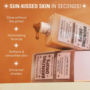 Revolution Beauty London Bright Light Bronzing Drops for Face & Body - Bronze Scorched, 0.77 fl. oz.