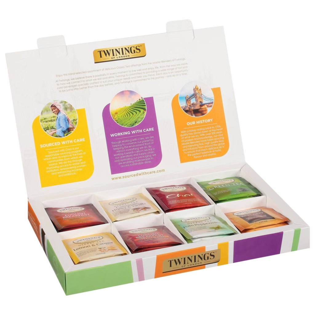 Twinings Black  Herbal  Green and Chai Classics Collection Gift Box Tea Bags (48 Count)