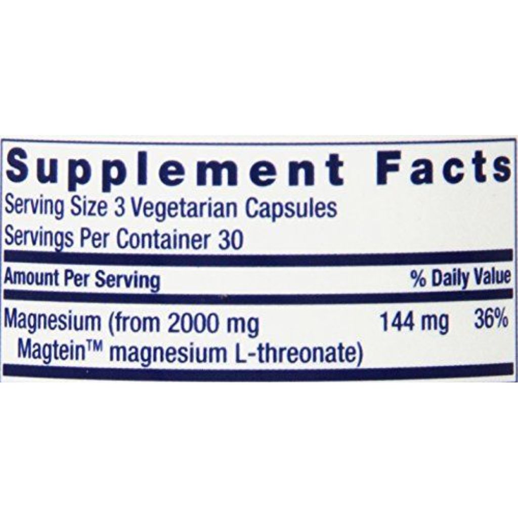 MP56117 Neuro Magnesium L Threonate 120 Veggie Caps 2000 Mg, Gluten Free, Non-GMO