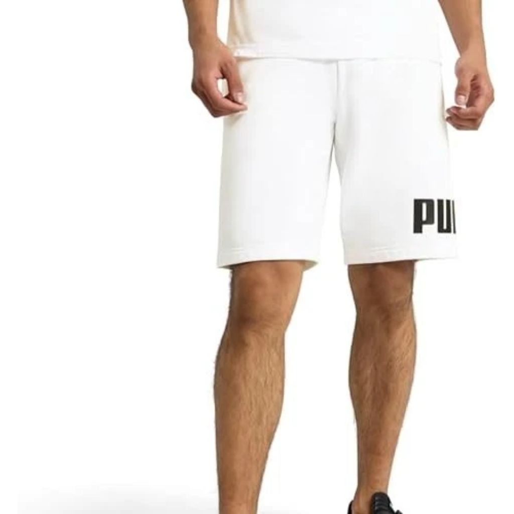 SZ  2XLT PUMA Men's Big Logo Fleece 10" Shorts | Puma White SS25,