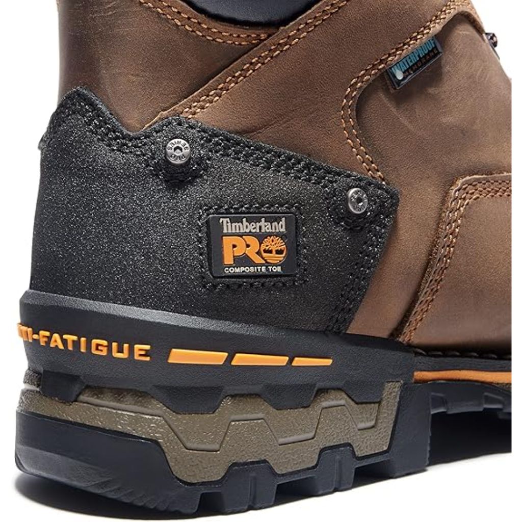 Timberland PRO Men's Boondock 6 Inch Composite Safety Toe Waterproof Work Boot - Brown, Size 8