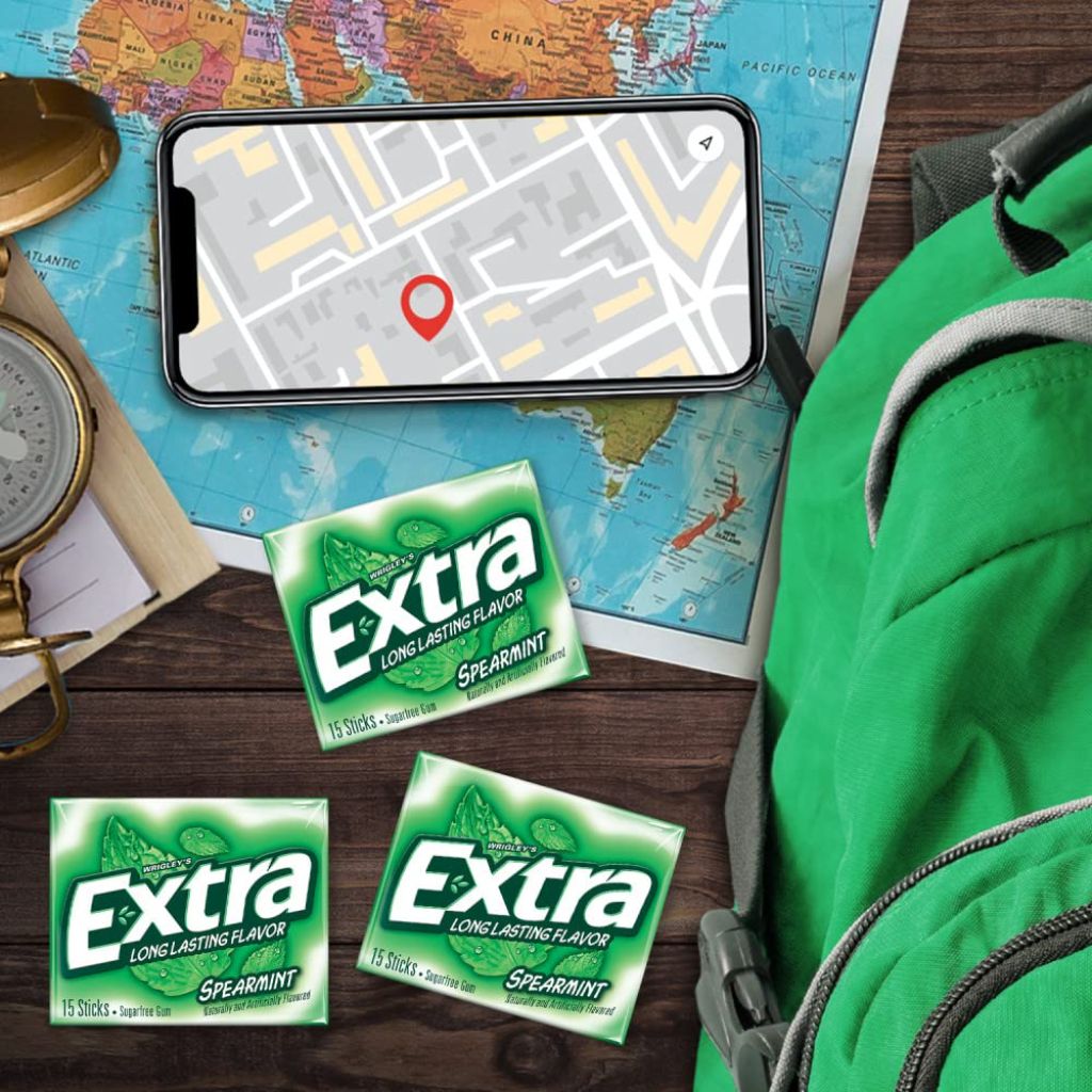EXTRA Sugar Free Chewing Gum - Spearmint, 3 Pack Bulk Gum (45 Sticks Total)