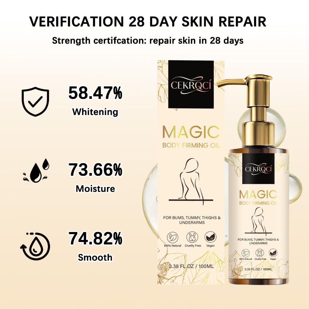 Body Oil Alternative Hydrating and Firming Skin Oil for Full Body Use (3.38 FL.OZ, Vanilla)