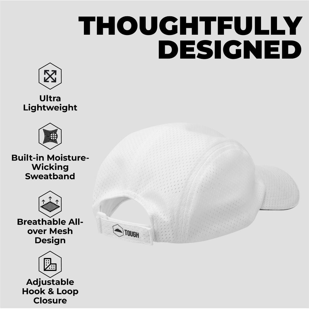 Tough Headwear All-Over Mesh Hat - Snapback Baseball Cap for Women, White