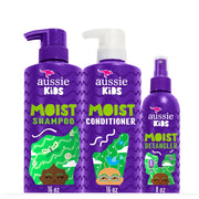Aussie Kids Moist Shampoo & Conditioner 16 Fl Oz & Detangler Spray 8 Fl Oz