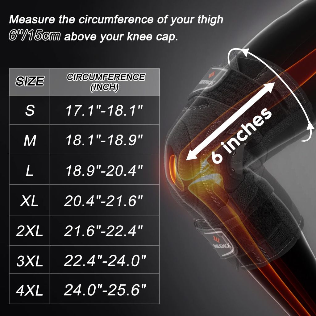 NEENCA Professional Knee Brace for Knee Pain, Hinged Knee Support with Patented X-Strap Fixing System